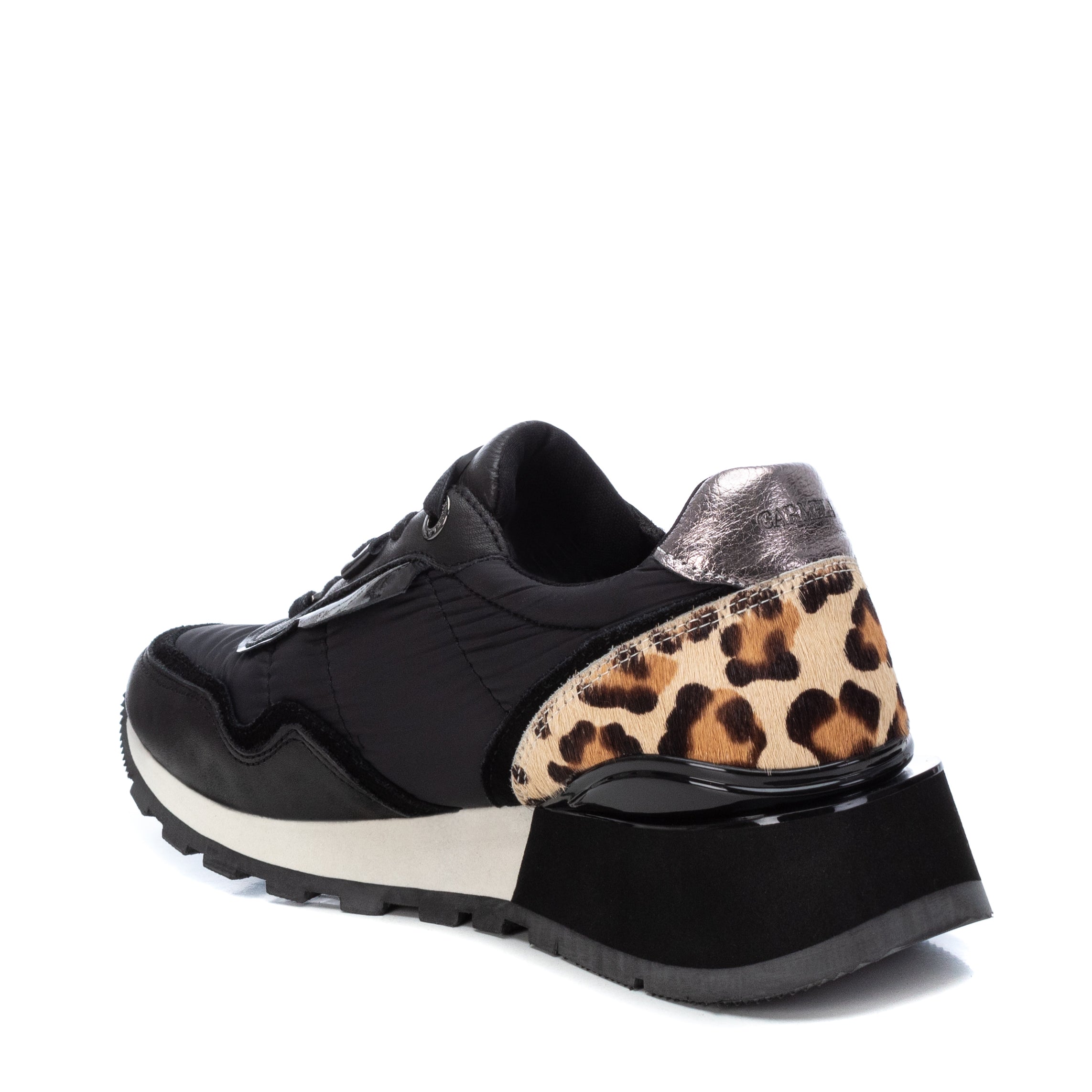 Carmela 16013701 baskets noir textile cuir