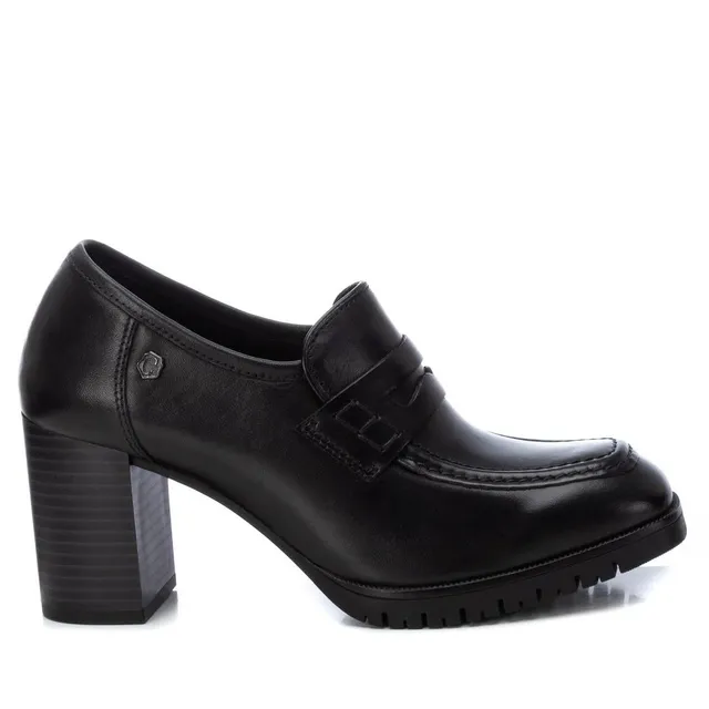 Carmela 16180401 mocassin noir cuir talon 8 cm
