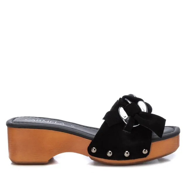 Carmela 16046606 mule femme noire suède talon 5 cm