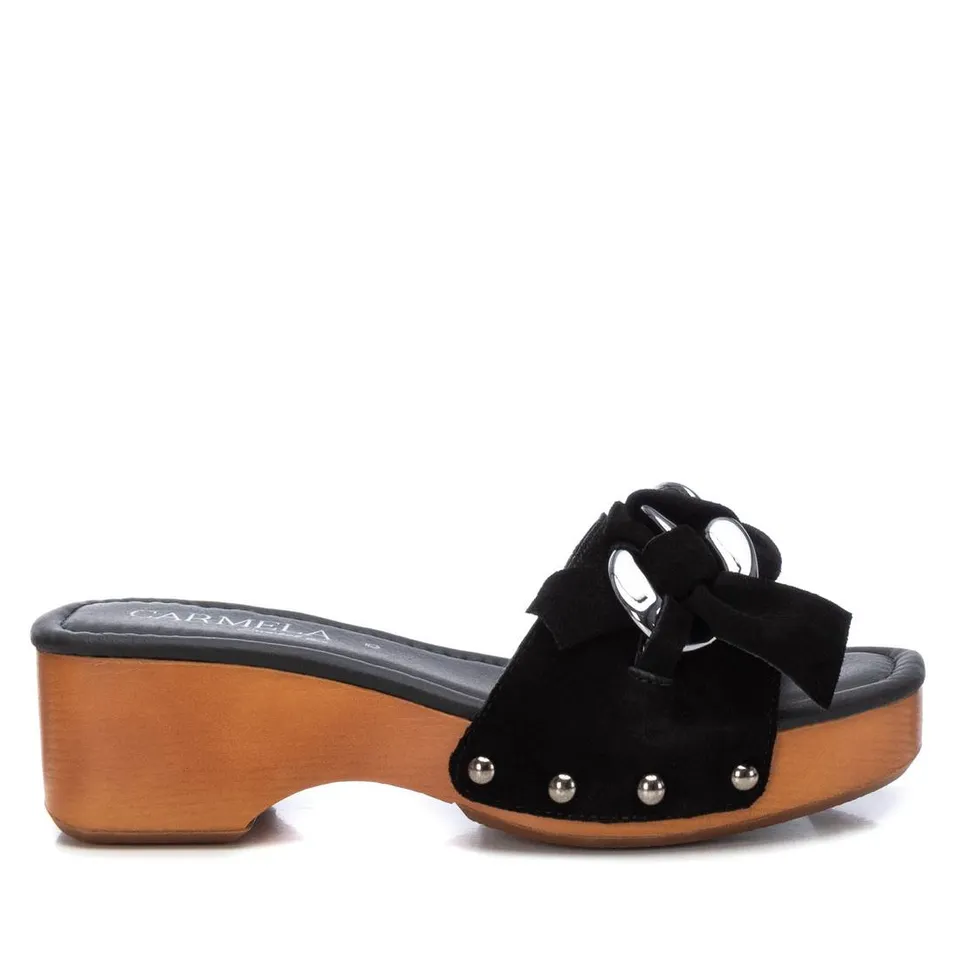Carmela 16046606 mule femme noire suède talon 5 cm