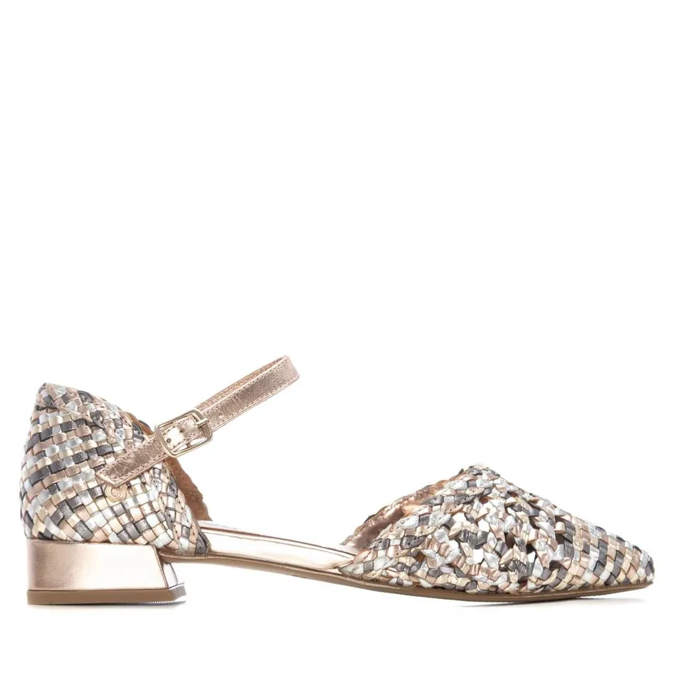 Carmela 16233901 ballerine cuir nude bride cheville
