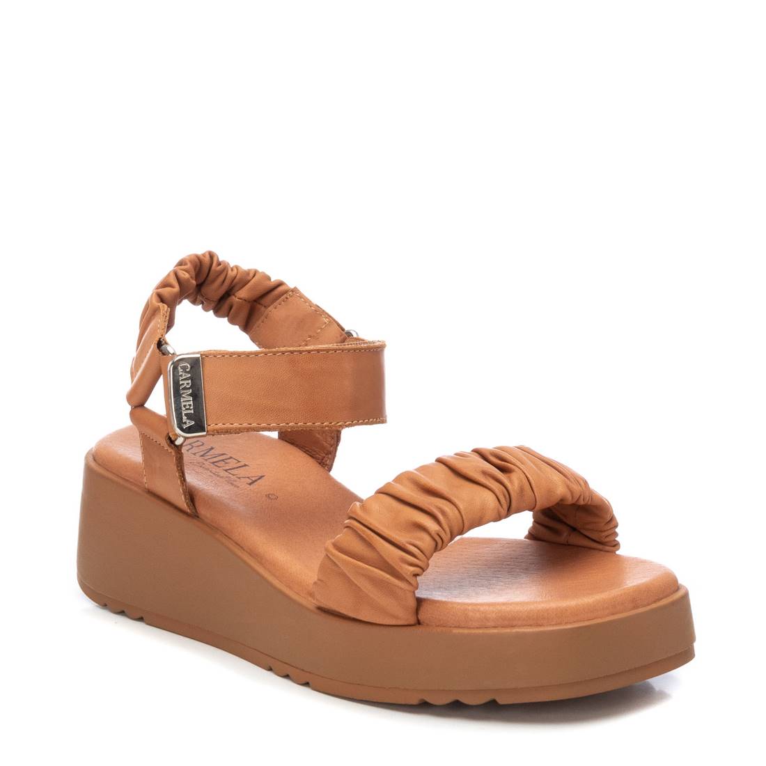 Carmela 16081108 sandales femme marron cuir plates