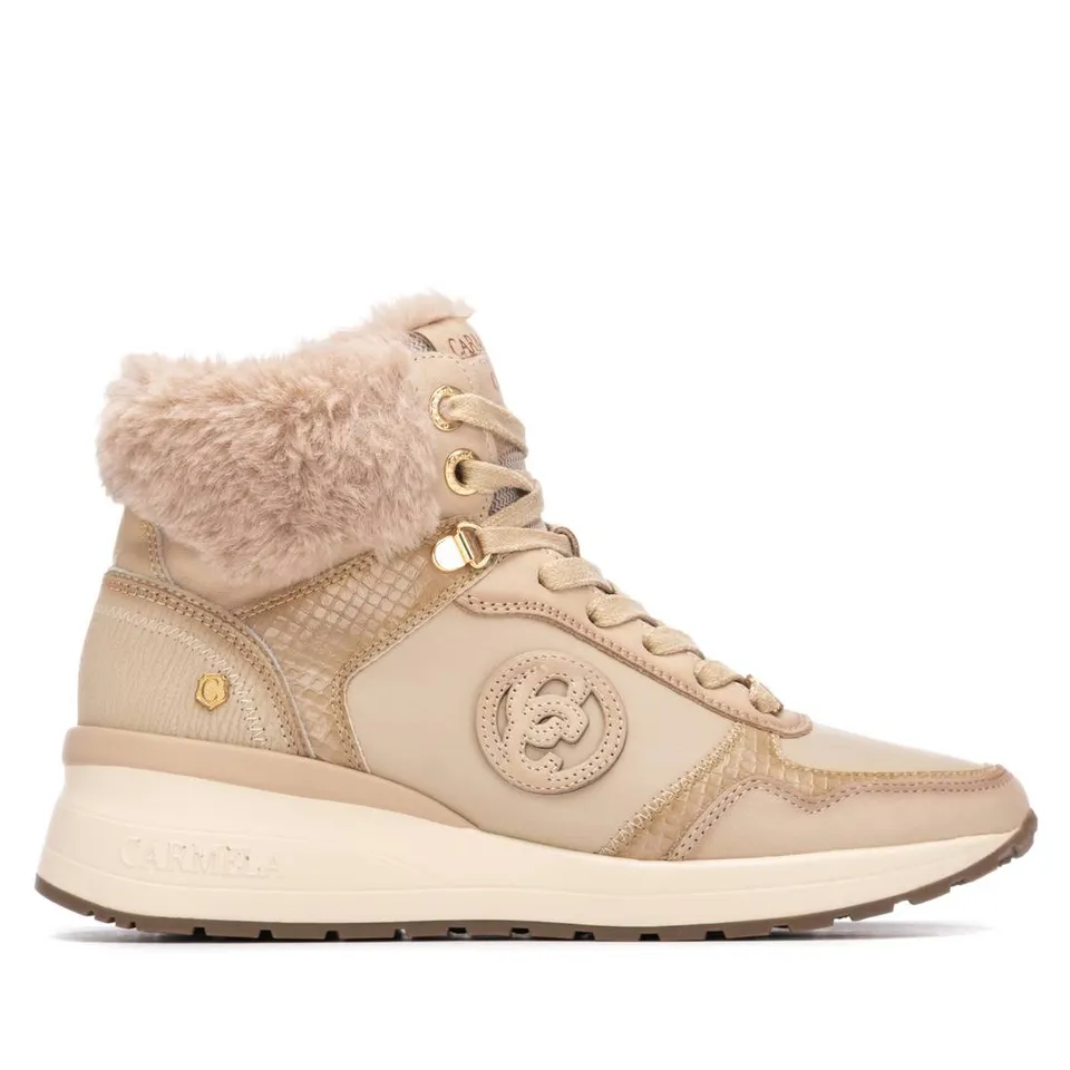 Carmela 16265401 bottine beige fourrée chaude