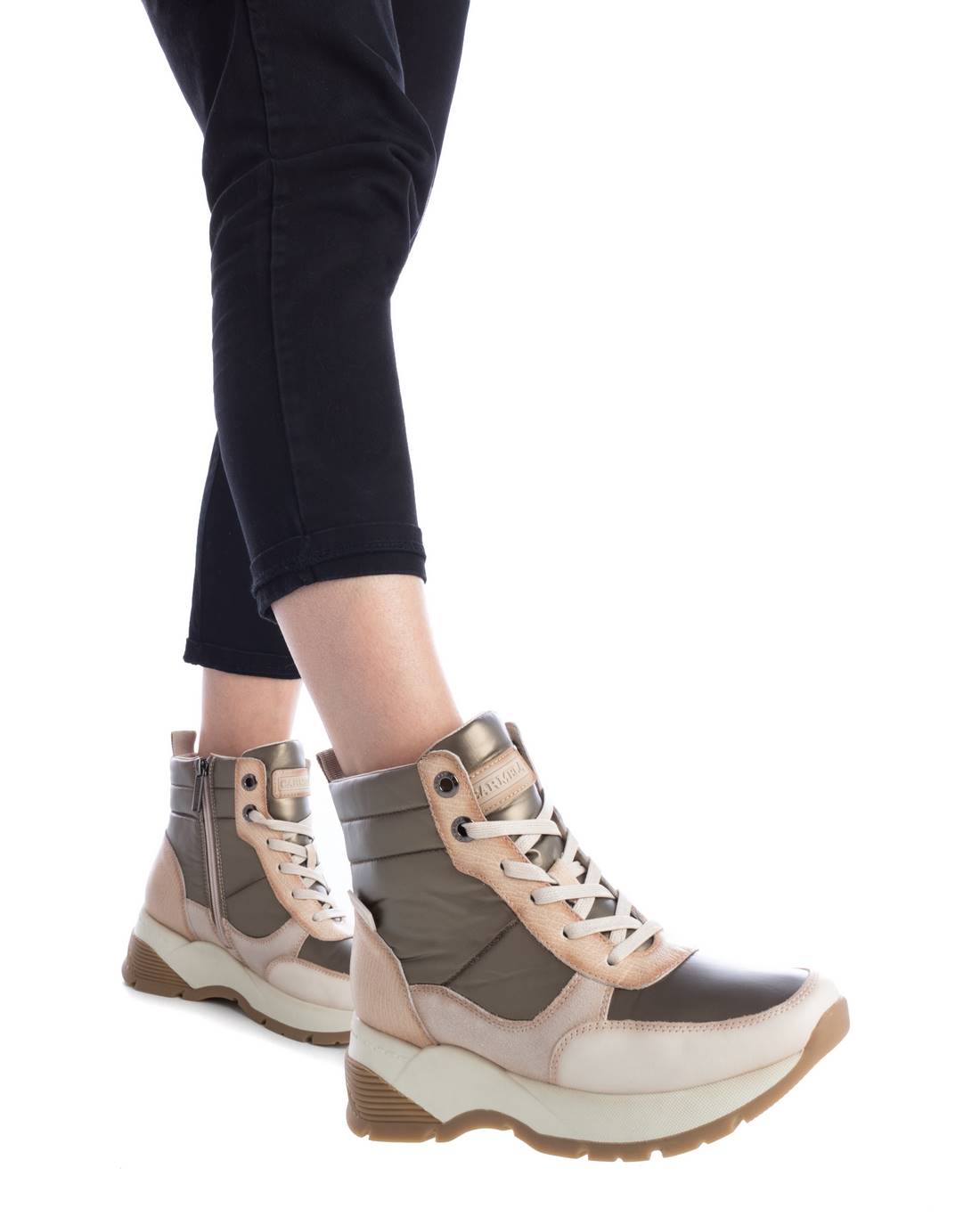 Carmela 16092702 basket montante blanche cuir