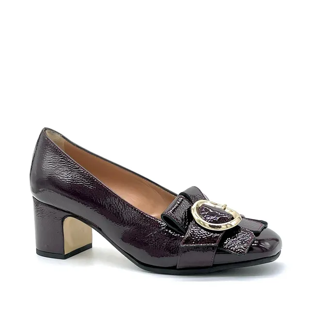 ELATA 74703 escarpins vernis prune talon 5,5 cm