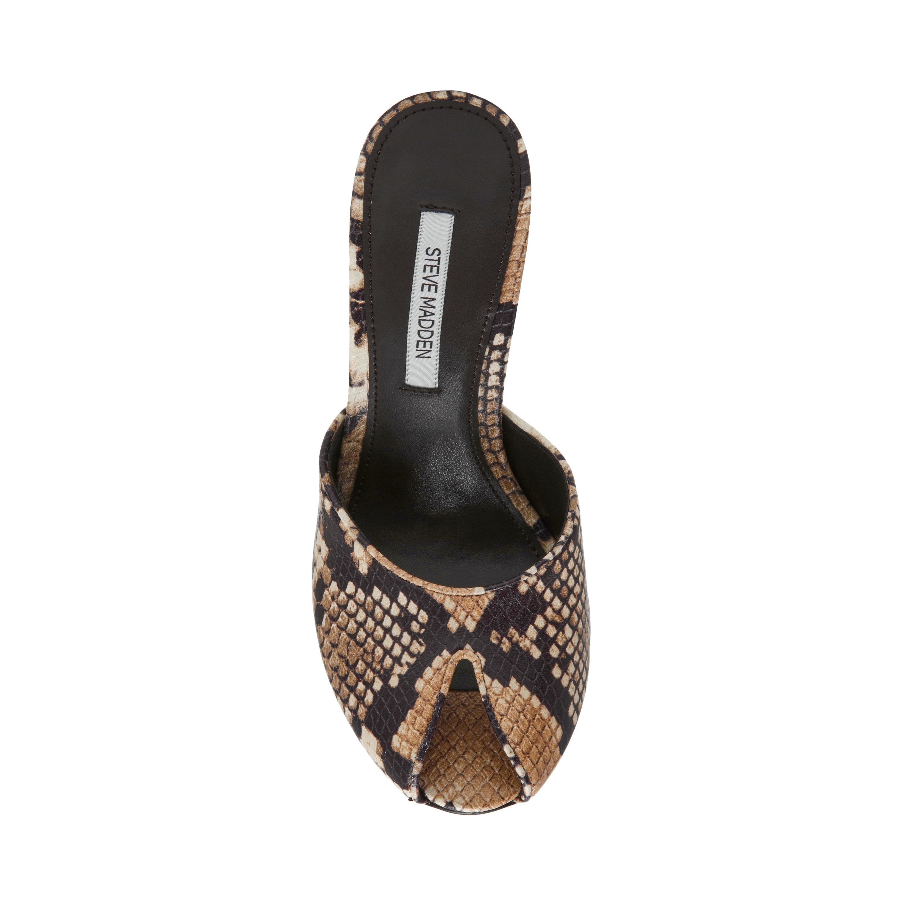 Steve Madden Jaylee mules talon cuir serpent tan