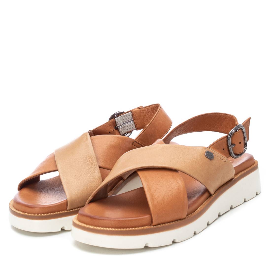 Carmela 16075802 sandales femme marron cuir plat