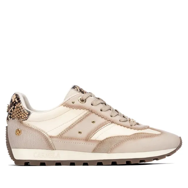 Carmela 16423801 sneakers cuir beige semelle crantée