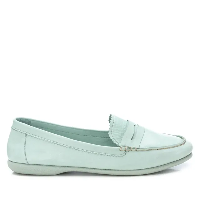 Carmela 16061107 mocassins cuir vert talon plat été