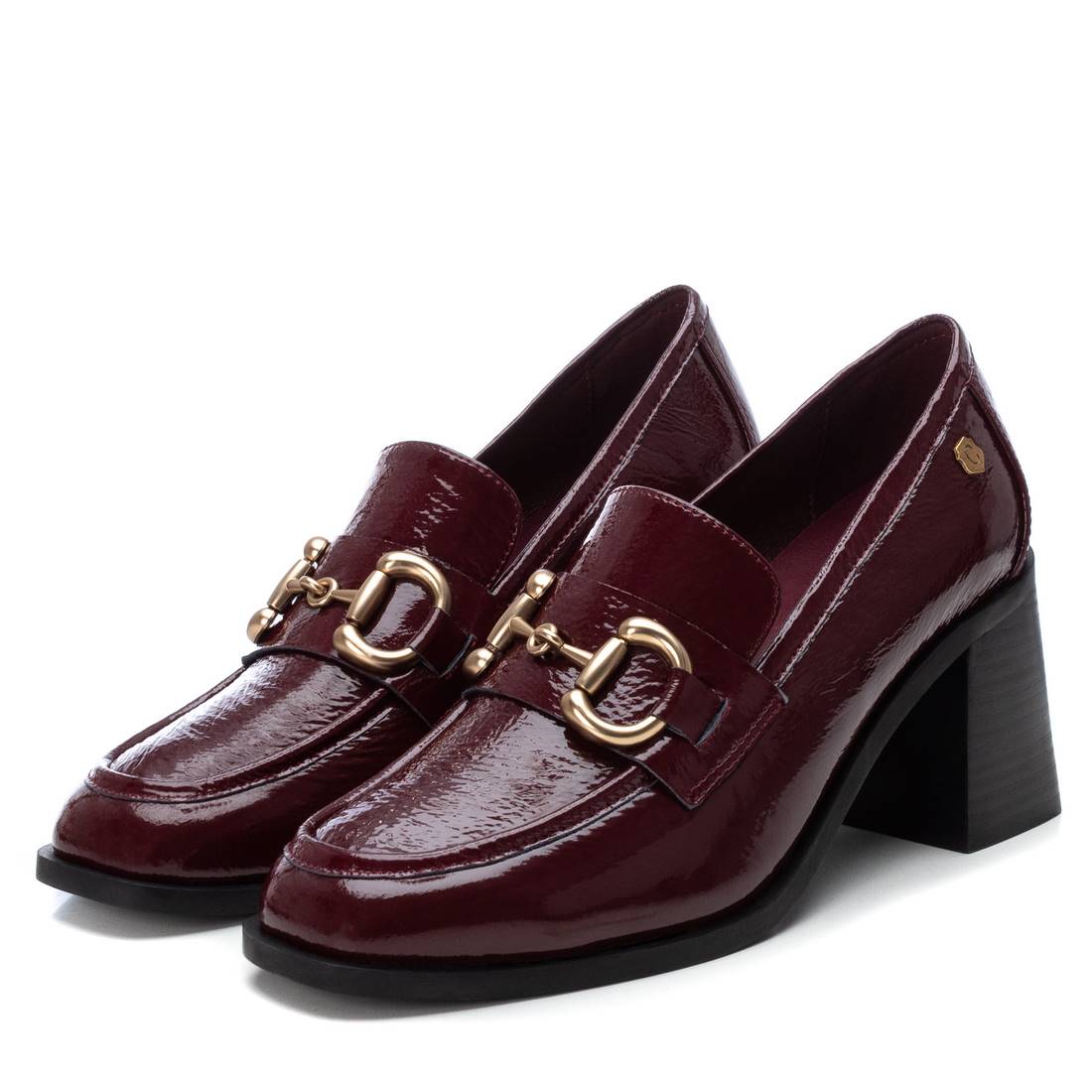 Carmela 16115702 mocassins cuir rouge verni talon 7 cm