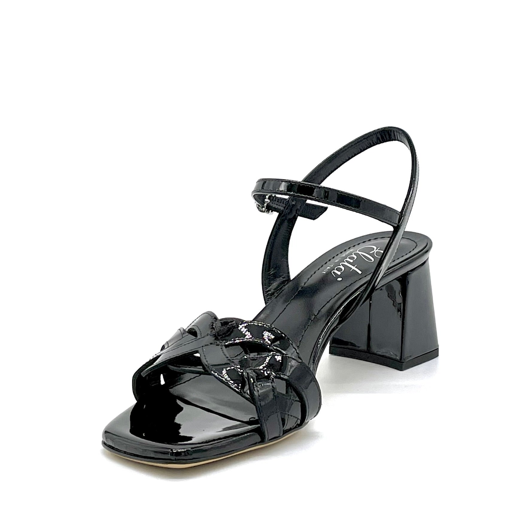 Elata 12122_3 sandale cuir verni noir talon 5,5 cm