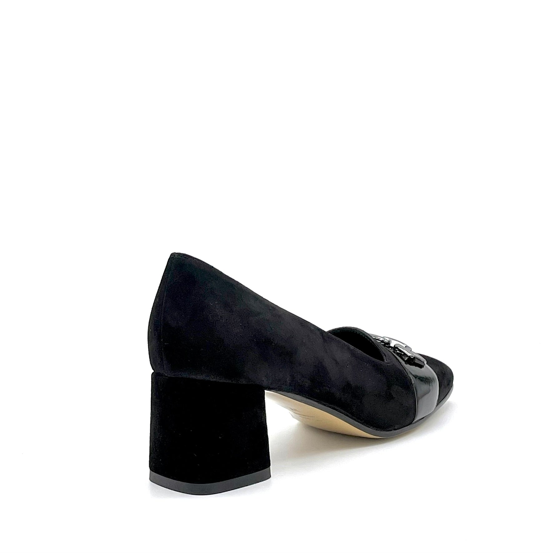 ELATA 55521 escarpin suède noir mors talon 5,5 cm
