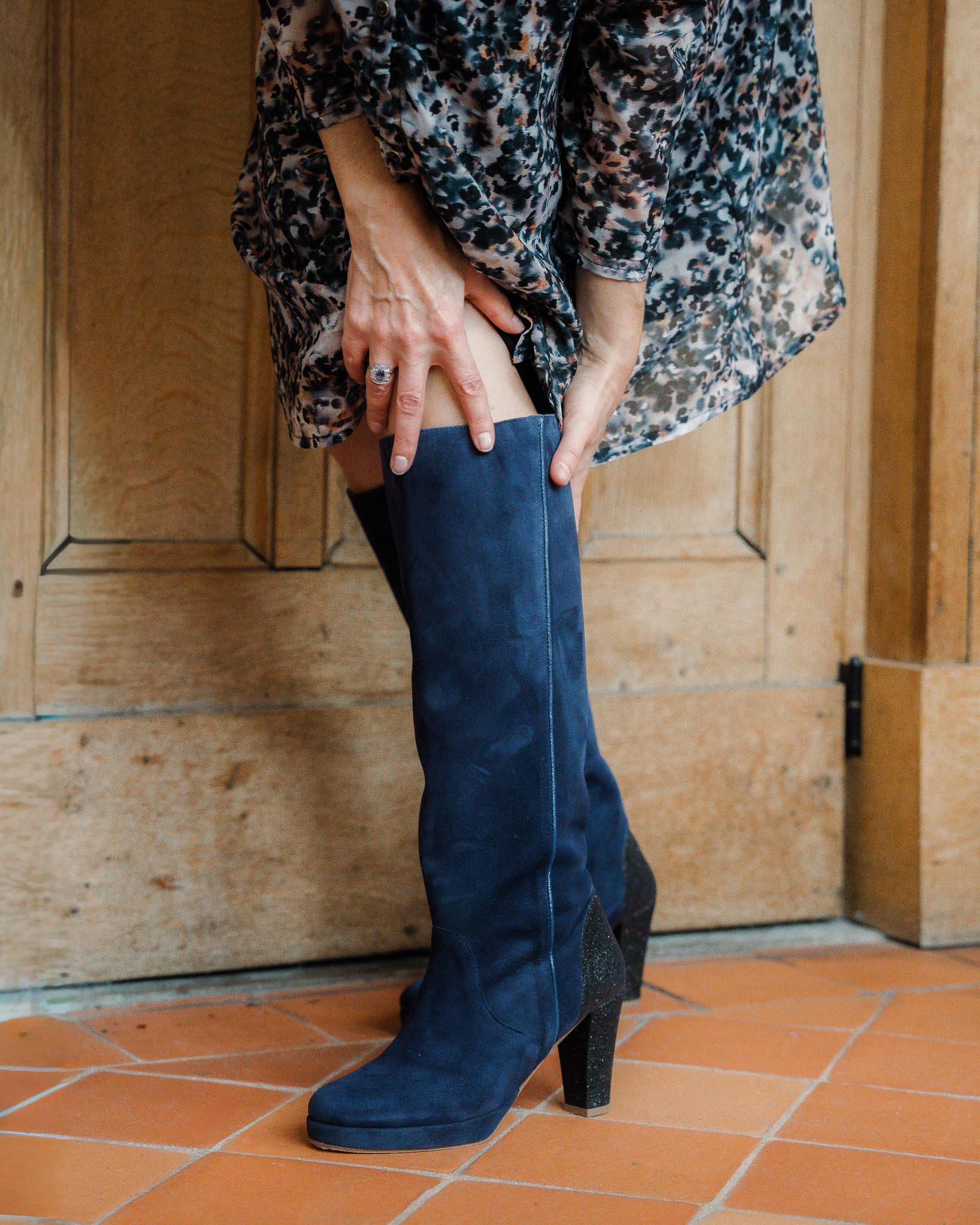 Dessine Moi Un Soulier plateforme bottes marine starlight