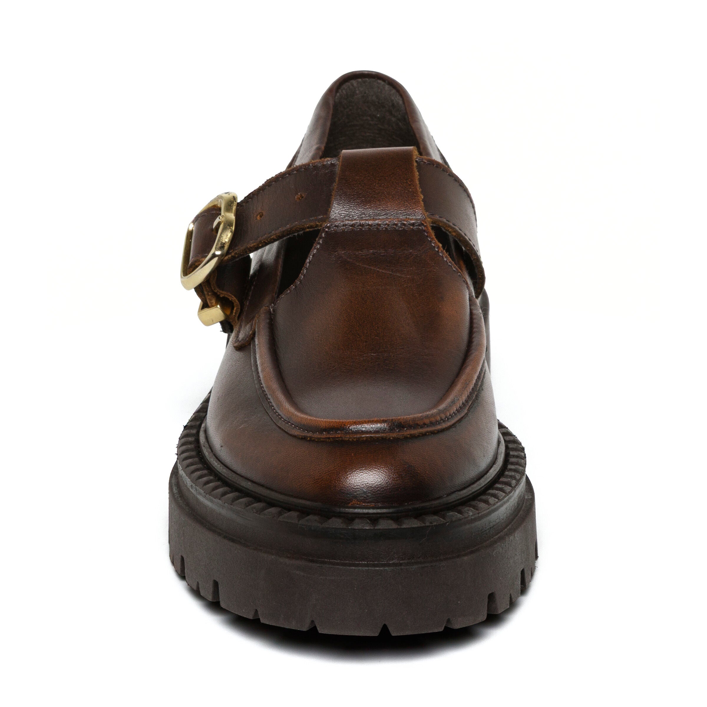 Steve Madden Kendari Flat mocassins cuir marron boucle