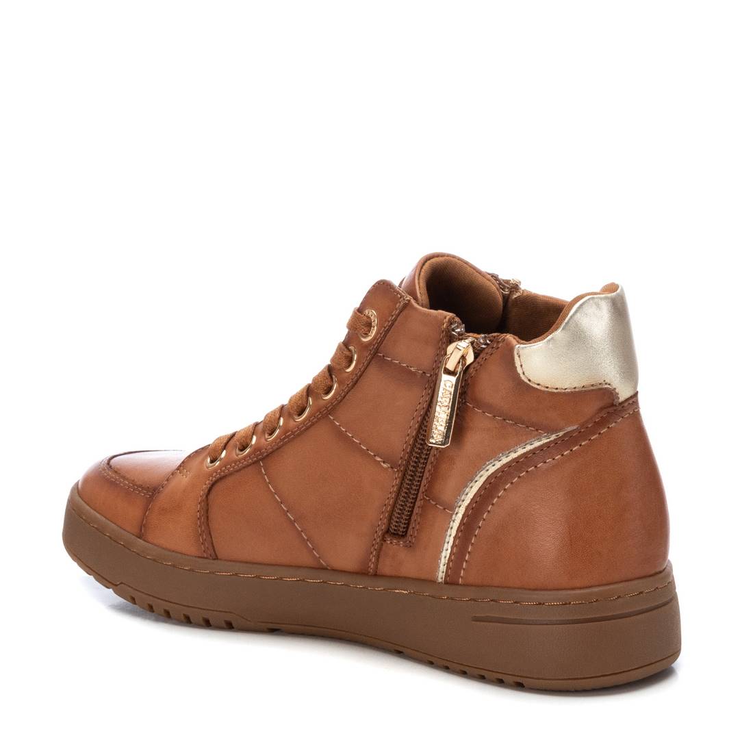 Carmela 16107601 baskets montantes femme marron cuir zip