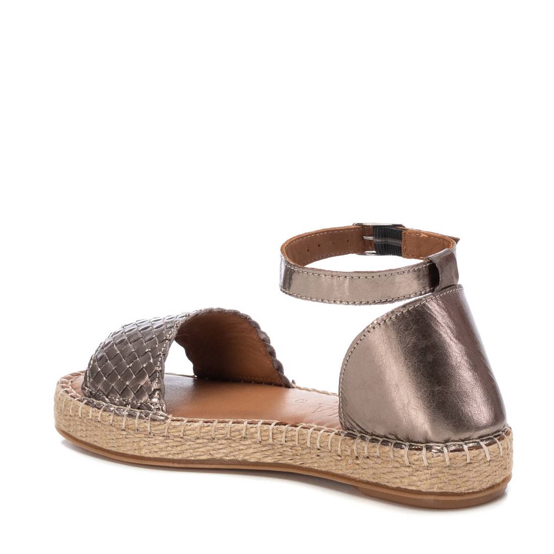 Carmela 16047901 sandale cuir gris talon plat