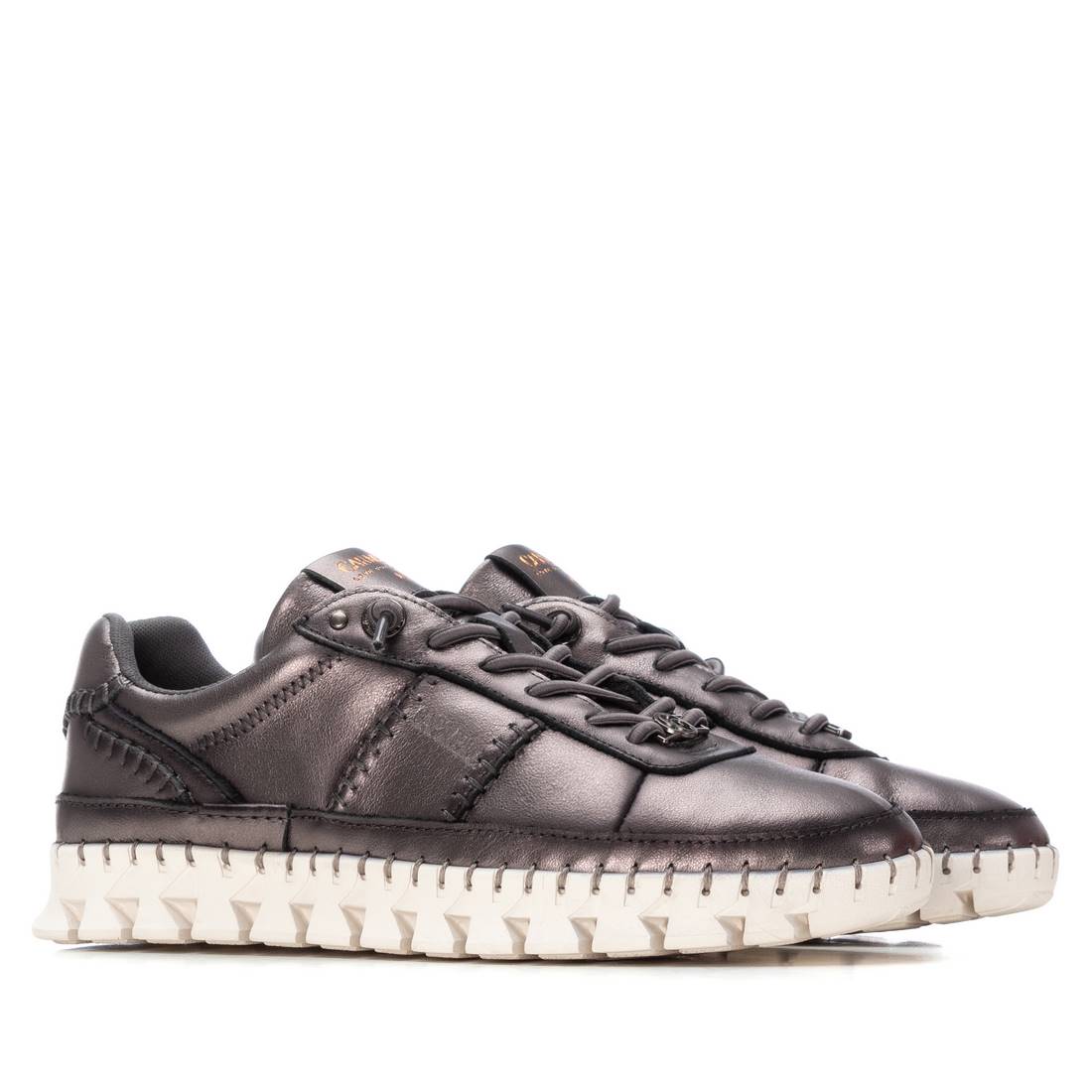 Carmela 16252804 sneakers grises cuir à lacets