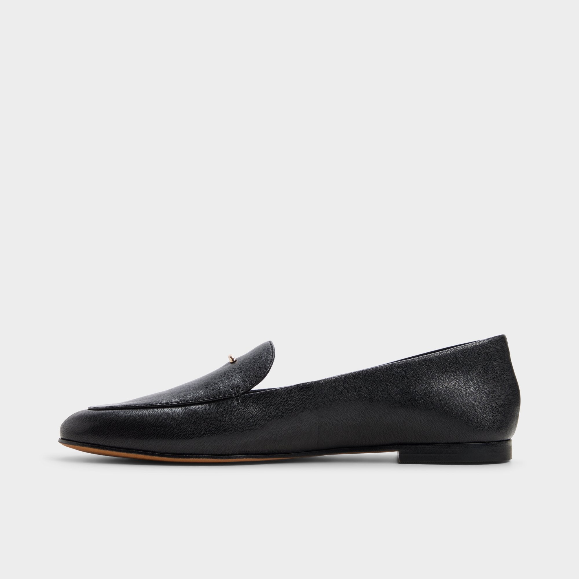 ALDO Daphia mocassins cuir noir ornement doré