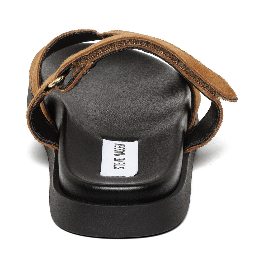Steve Madden Missile-E sandale camel suède plate