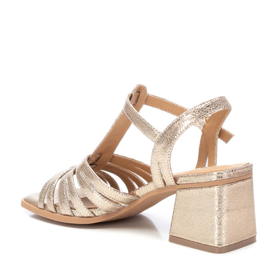 Carmela 16137901 sandales dorées cuir talon large