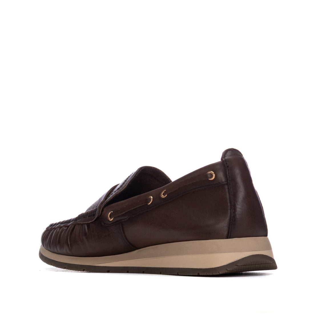 Carmela 16423502 mocassin cuir marron plat