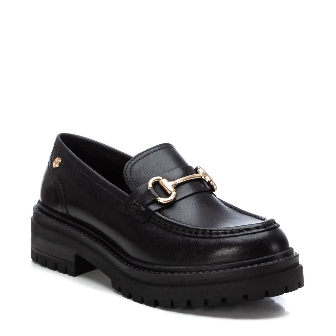 Carmela 16178202 mocassin femme noir cuir mors métal