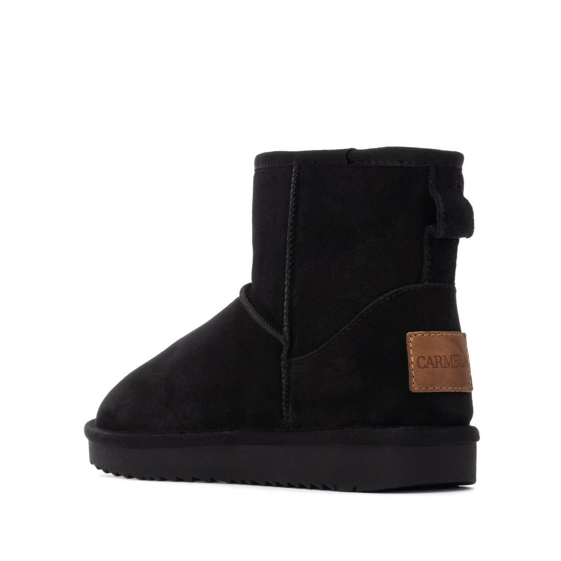 Carmela 16263401 bottines femme noir fourrées cuir