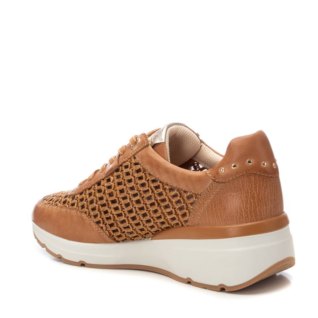 Carmela 16232601 basket camel cuir lacets + zip
