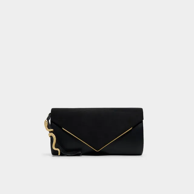 ALDO Serpantee pochette noire chaîne dorée