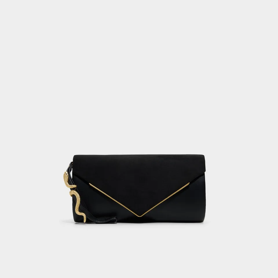 ALDO Serpantee pochette noire chaîne dorée