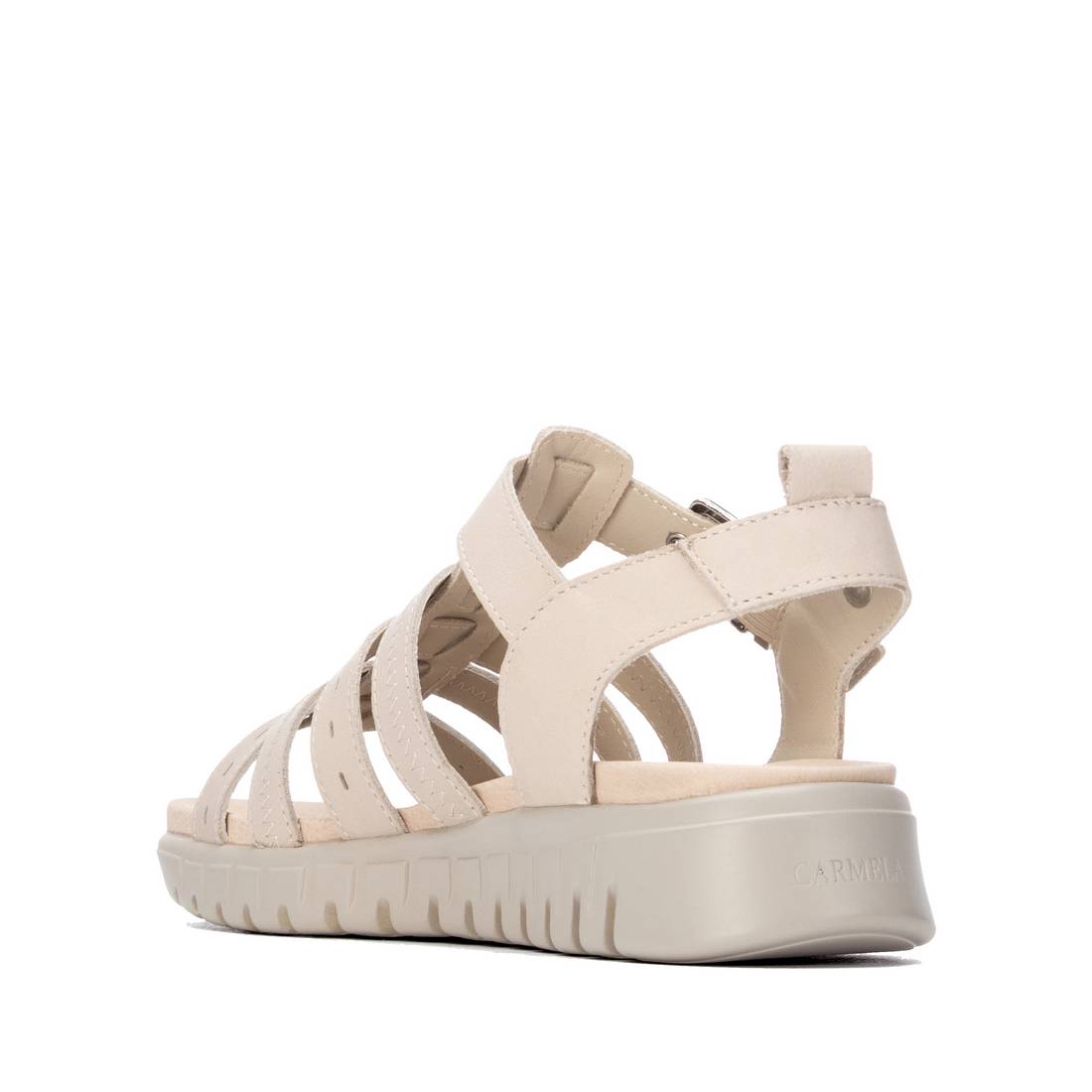 Carmela 16316501 sandales femme blanc cuir compensées