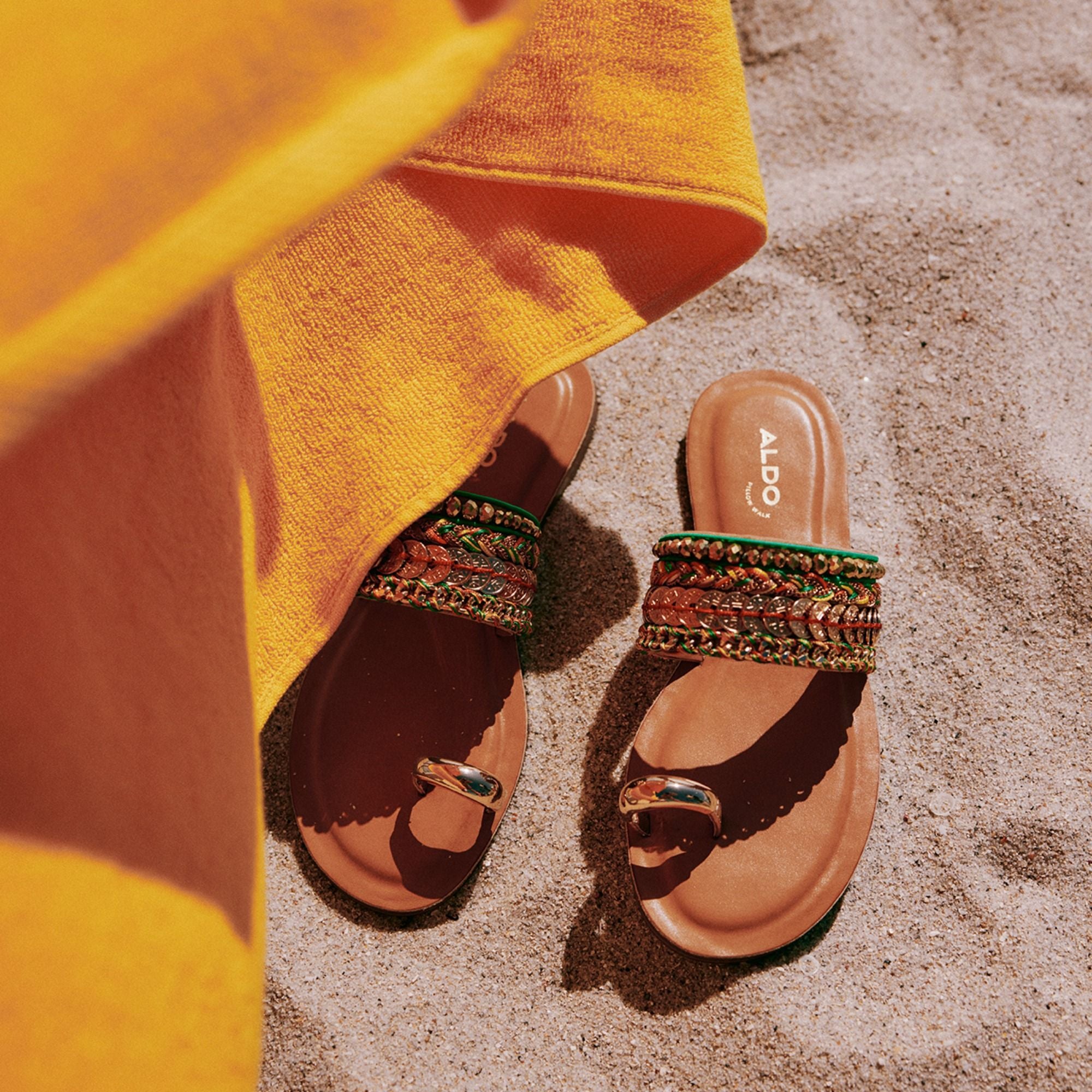 ALDO Beachwalk sandales plates raphia