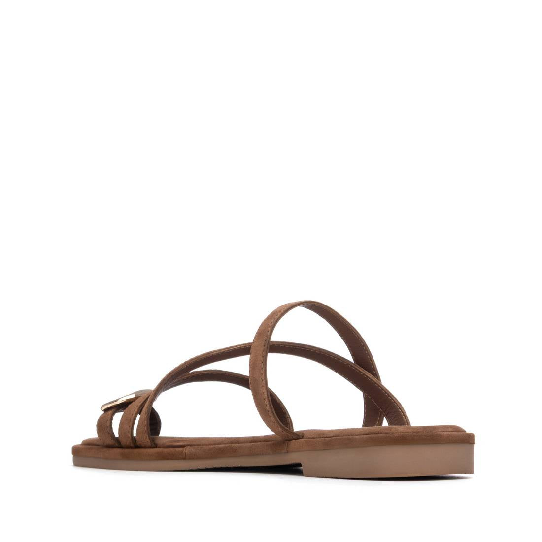 Carmela 16329102 sandales cuir camel multi-brides plates