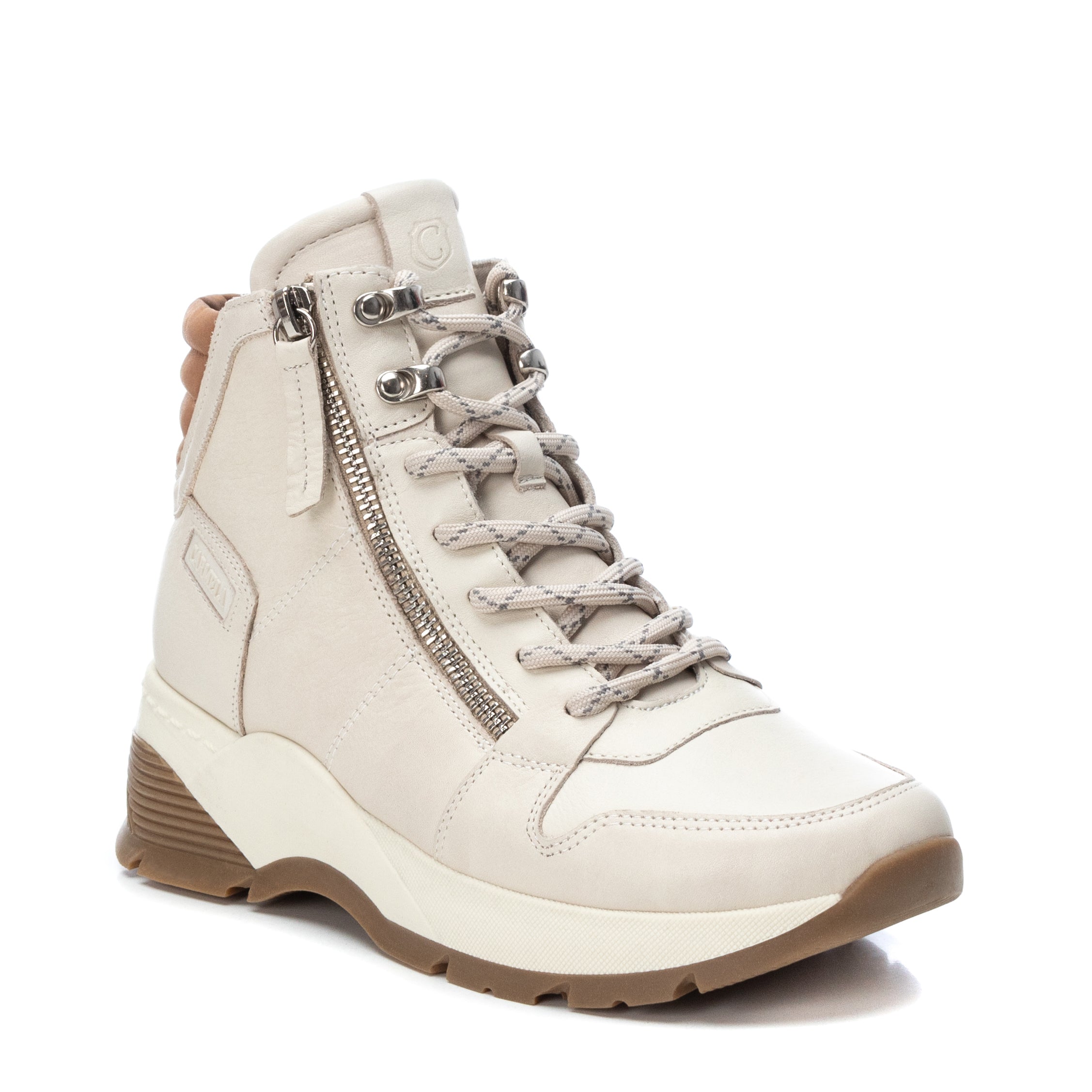 Carmela 16022102 Basket Bottine Femme Cuir Blanc