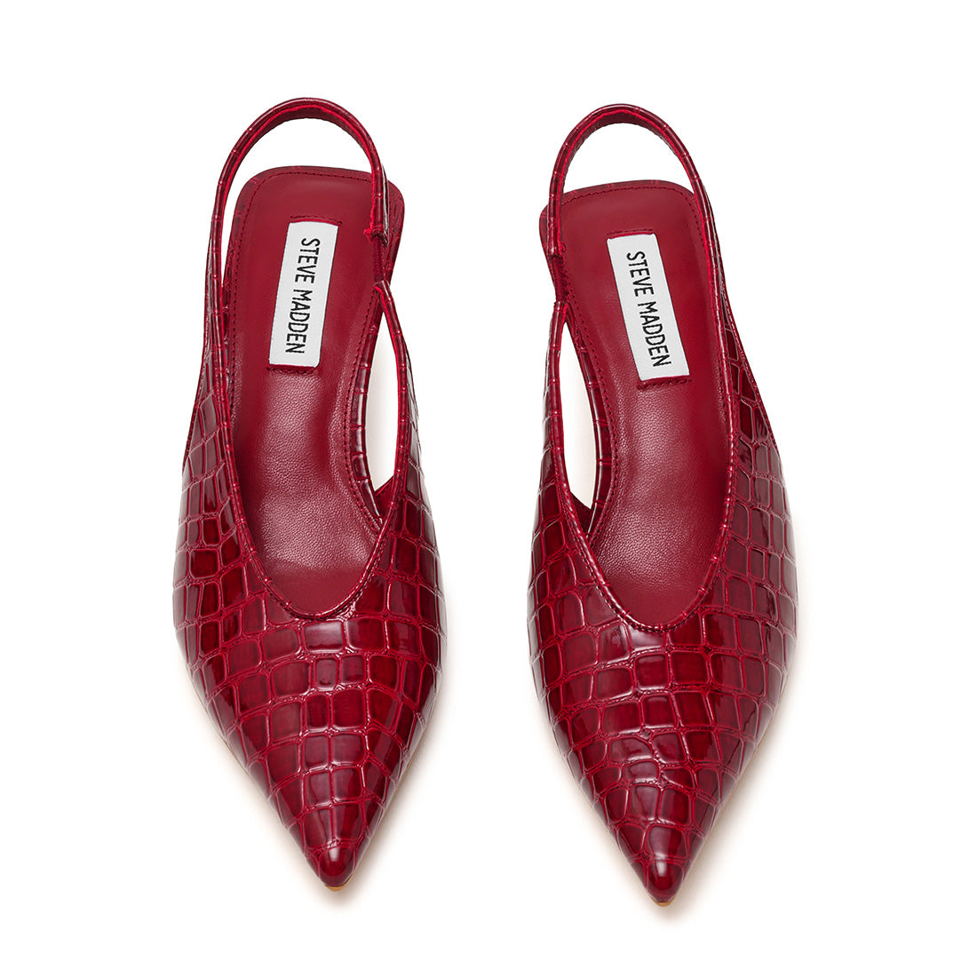 Steve Madden Alari escarpins rouge croco talon 5 cm