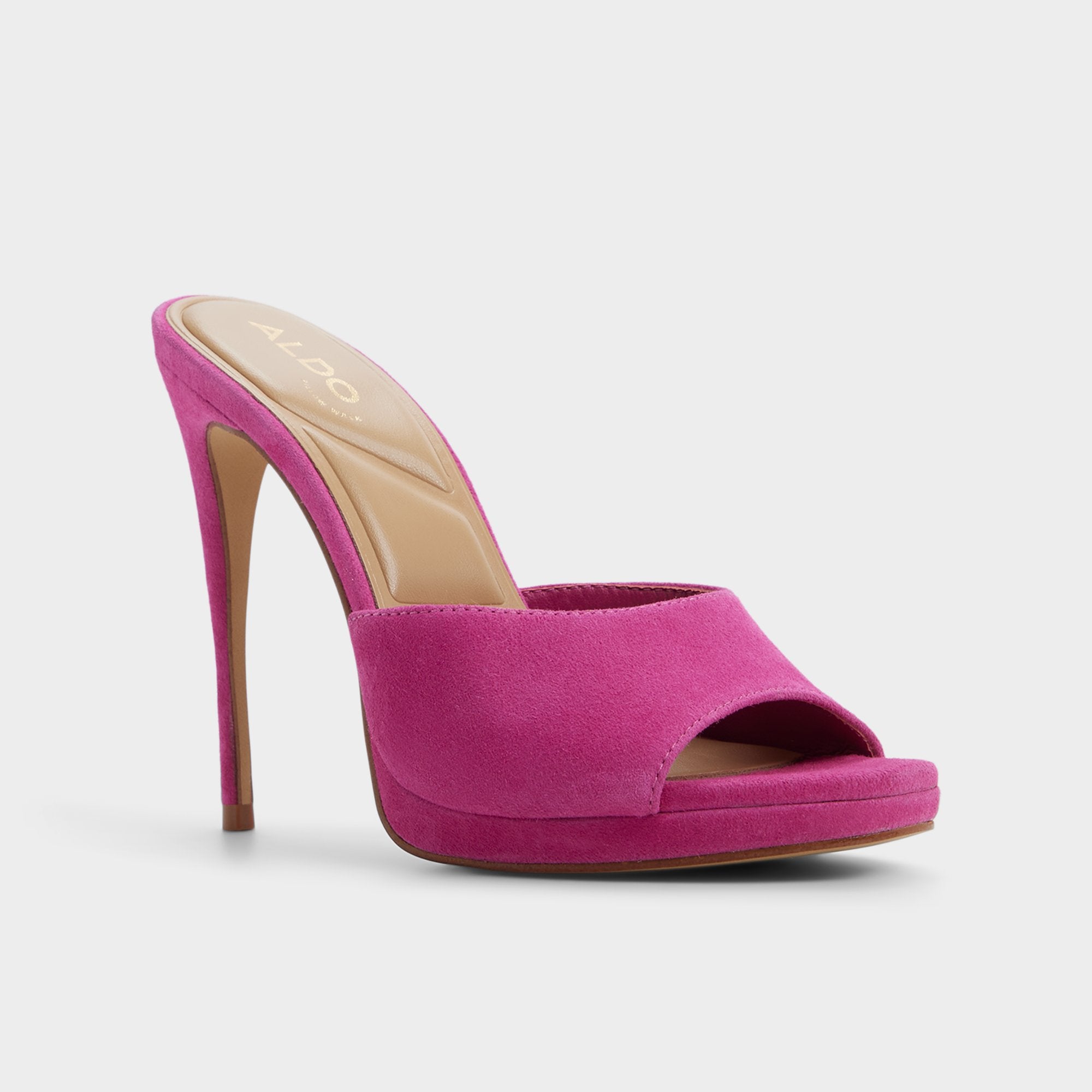 ALDO Rivieraa mules roses talon plateforme