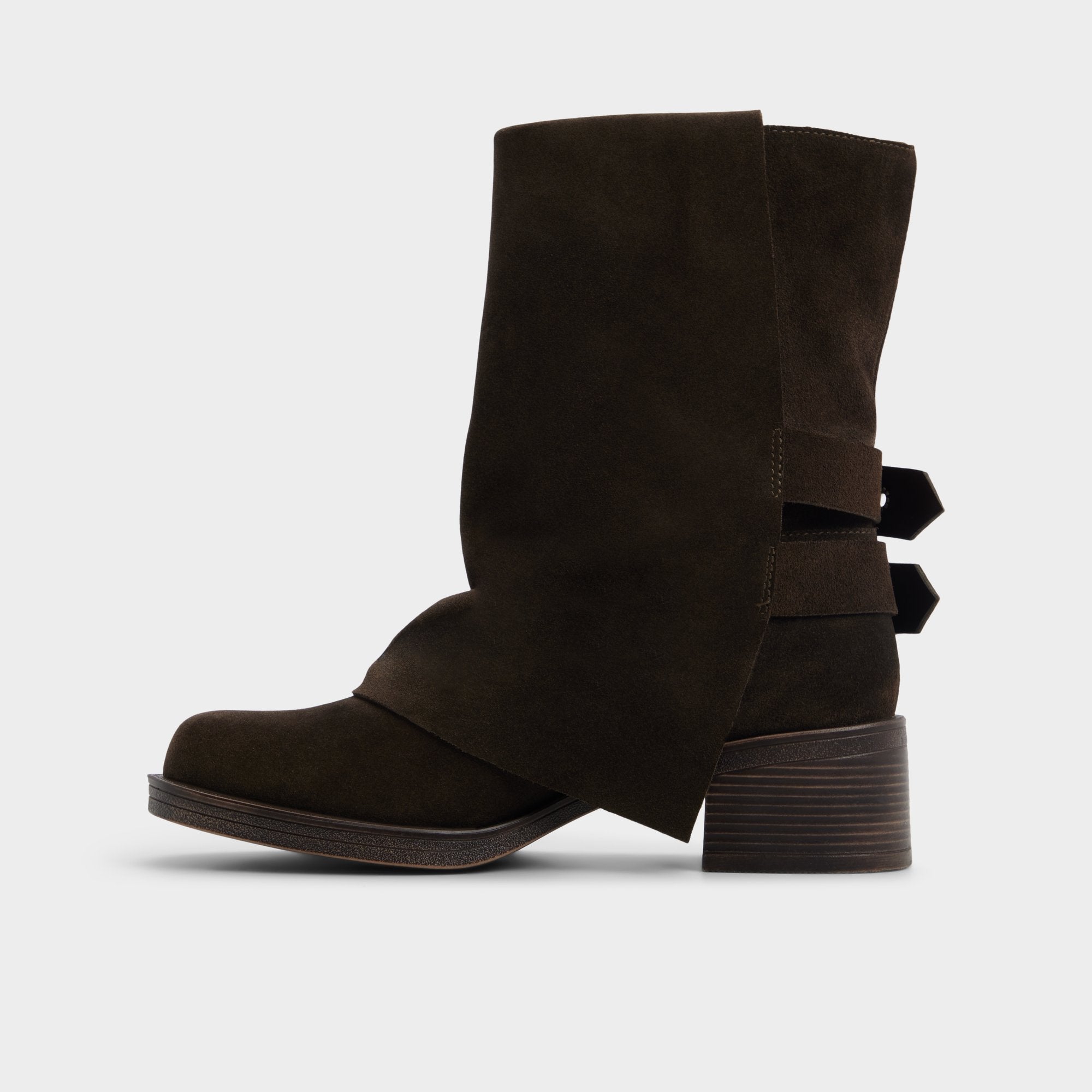 Aldo Bitse bottine suède boucle talon bloc