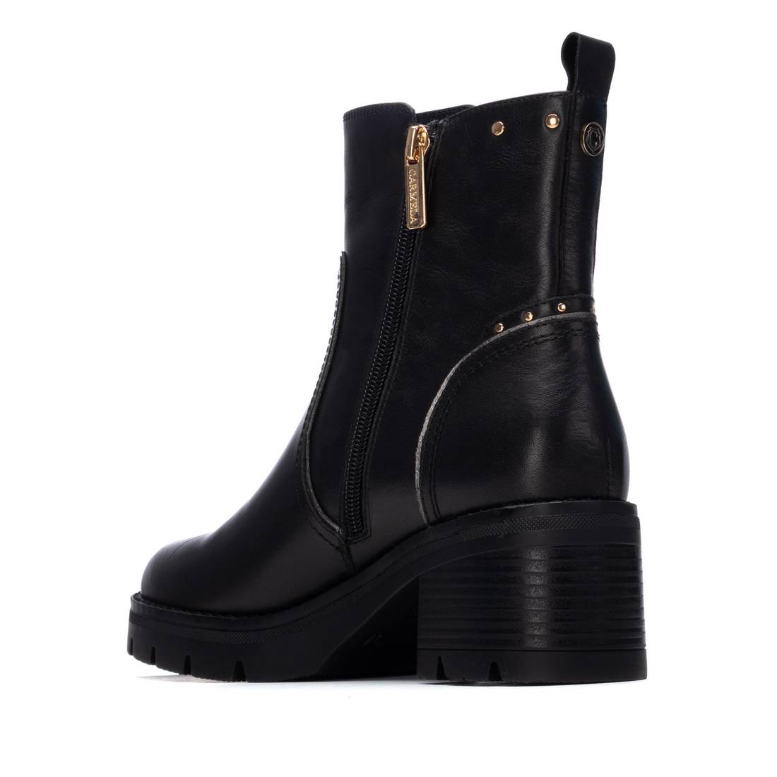 Carmela 16257202 bottines cuir noir talon