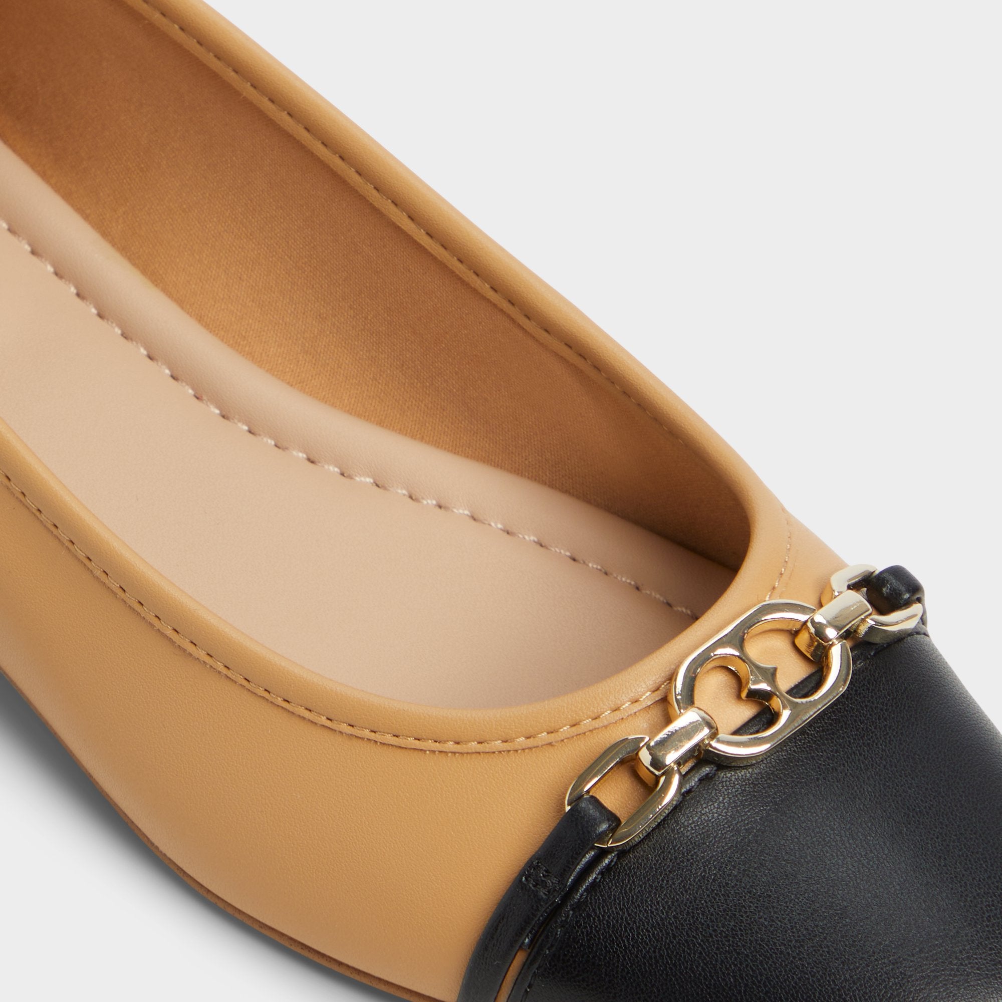 ALDO Krishelle Ballerines Femme Cuir Noir Chaîne