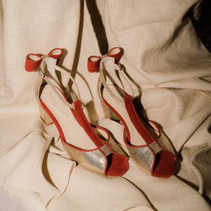 Dessine Moi Un Soulier Charlotte High sandales velours terracotta