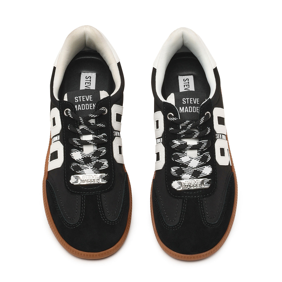 Steve Madden Sm90 baskets femme noir blanc toile