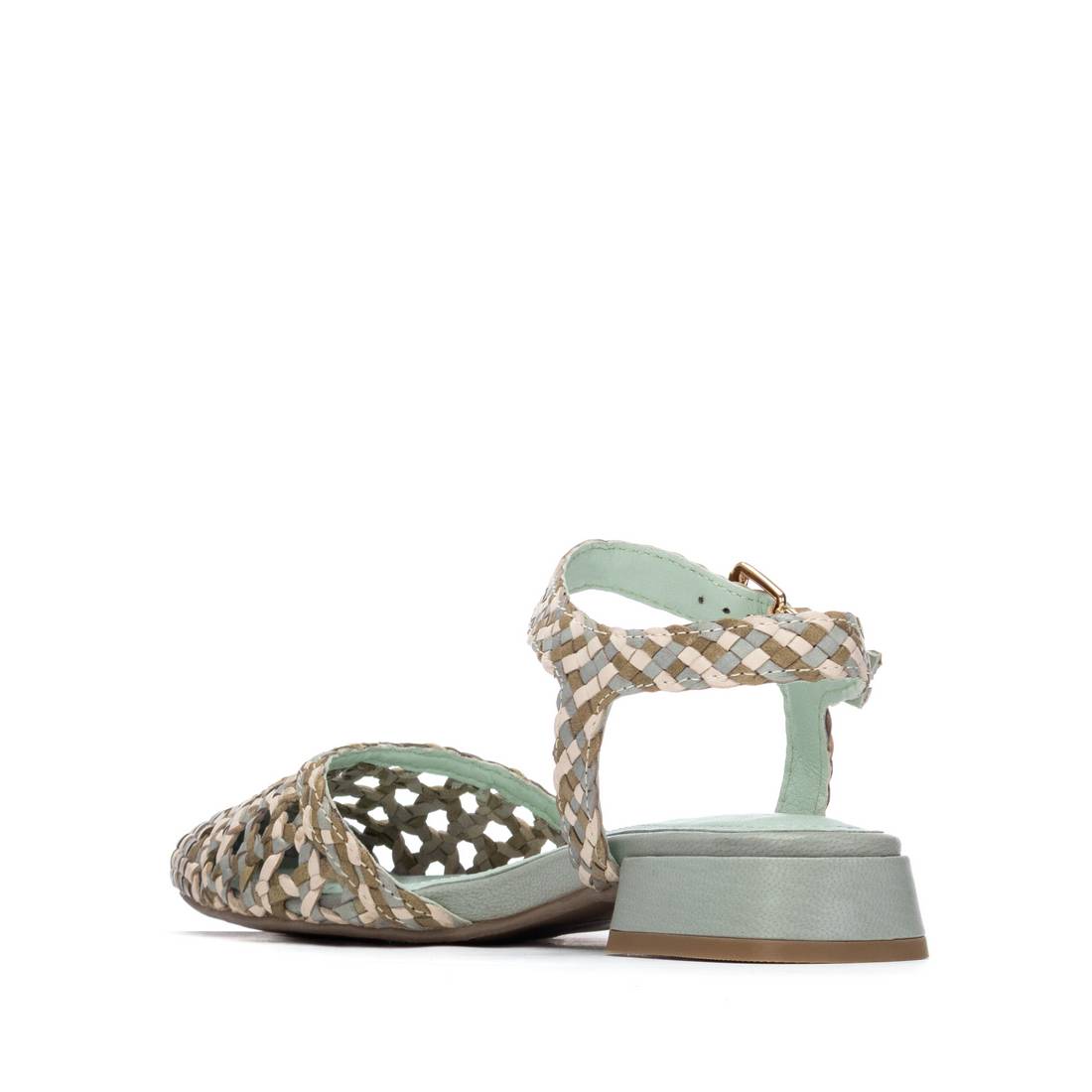 Carmela 16301706 ballerines femme kaki cuir tressé