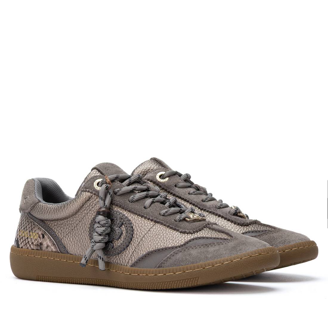 Carmela 16424104 basket cuir taupe lacet