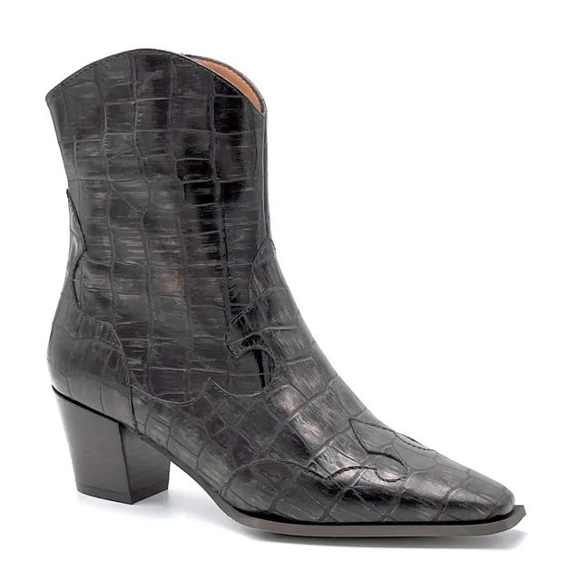 Elata 51520_4 botte texane cuir marron talon 5,5 cm