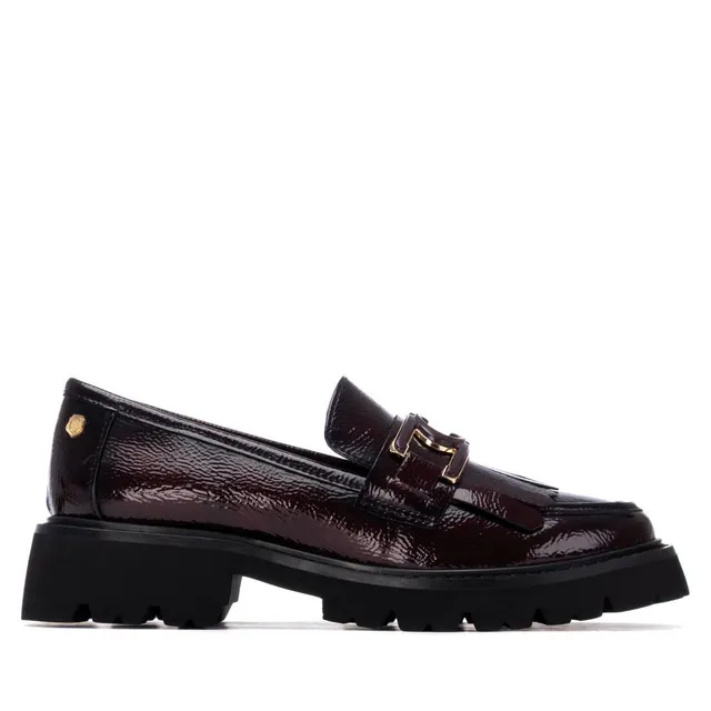 Carmela 16269804 Mocassin verni bordeaux franges