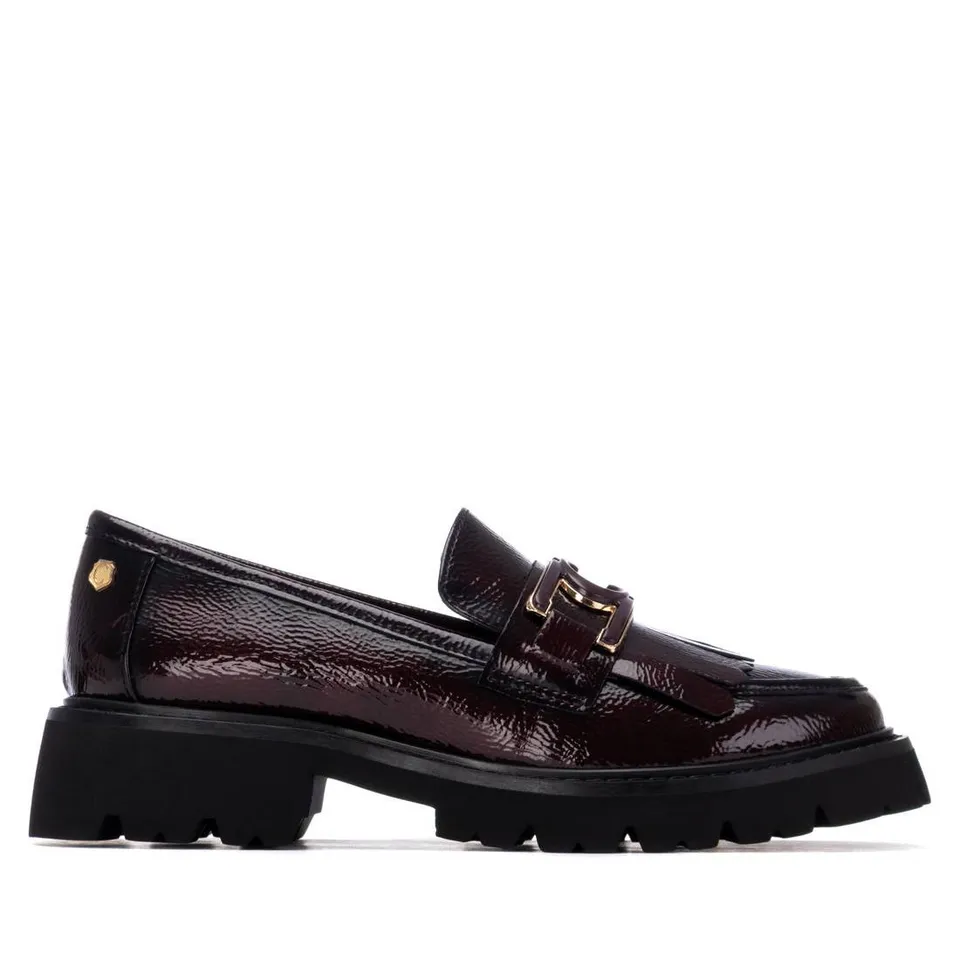 Carmela 16269804 Mocassin verni bordeaux franges