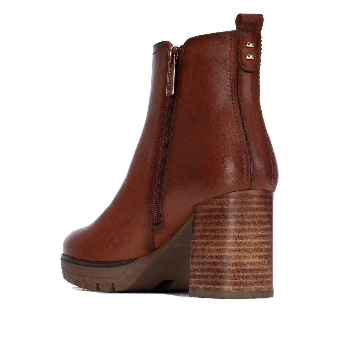 Carmela 16428302 bottine femme camel cuir talon