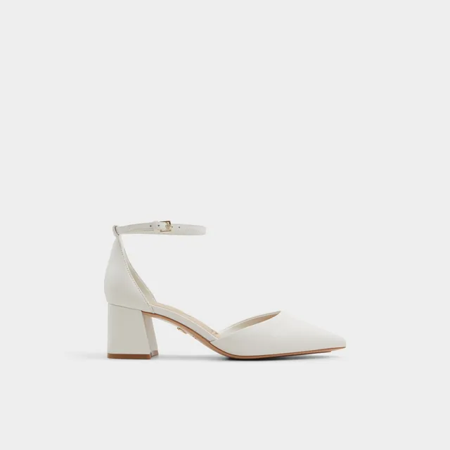 ALDO Uneral escarpin d'orsay talon bloc blanc