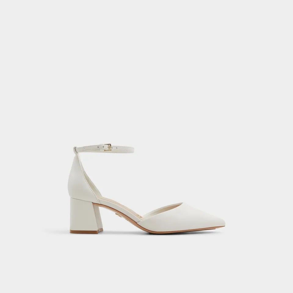 ALDO Uneral escarpin d'orsay talon bloc blanc