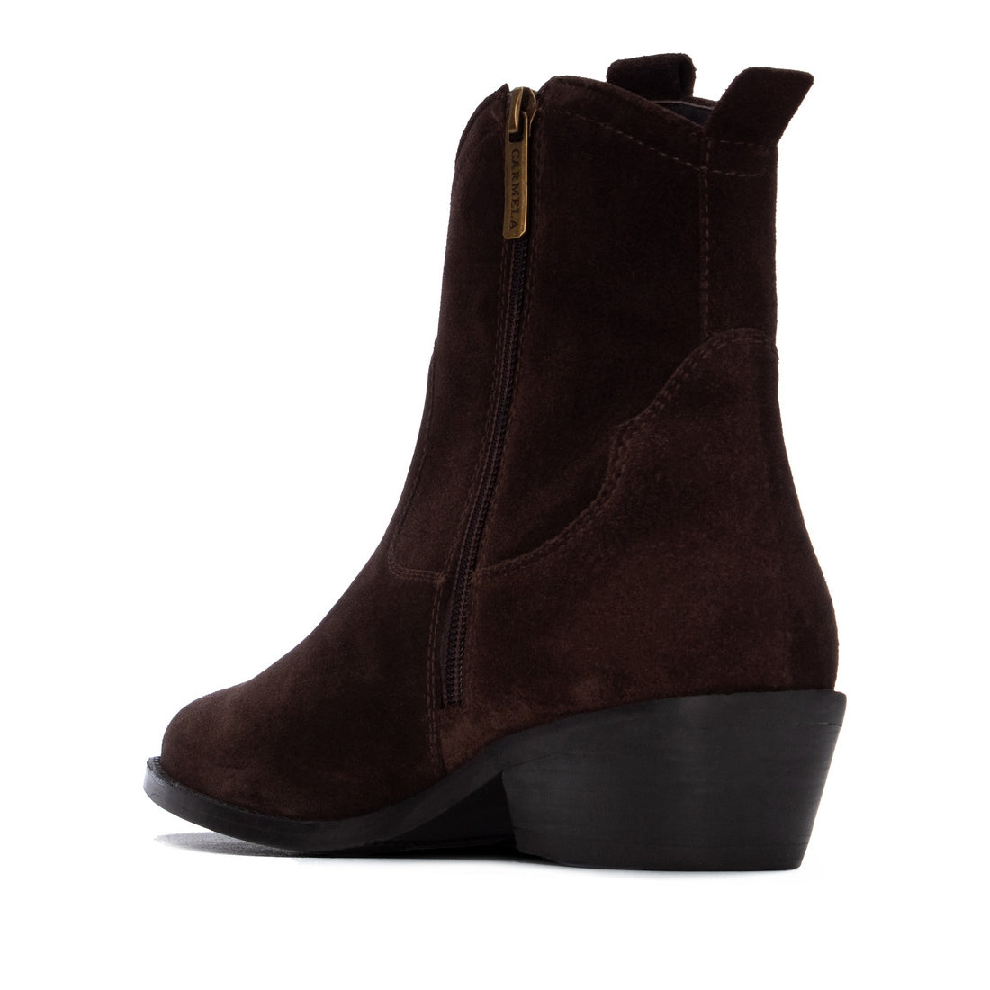 Carmela 16417502 bottine marron cuir talon bas